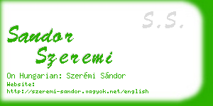 sandor szeremi business card
